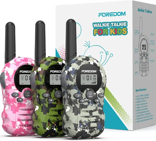 FOREDOM Walkie Talkies para niños Walkie Talkies de largo alcance para niños y niñas de 3 a 12 años Juguetes de cumpleaños geniales del ejército -