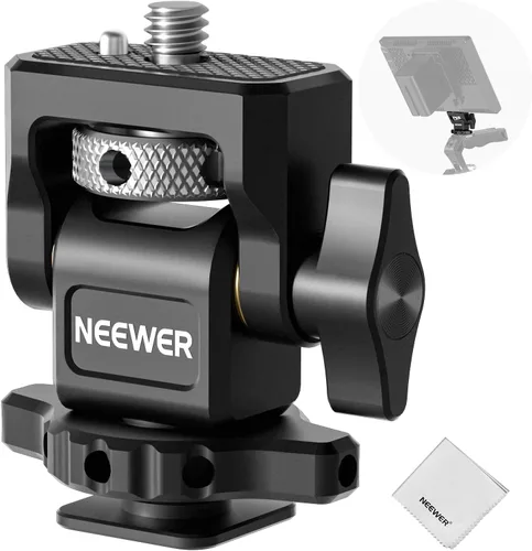 Miniatura 11 de NEEWER Soporte para monitor de cámara con zapata fría, tornillo antitorsión de 1/4 pulgadas para monitor de campo de 5 y 7 pulgadas, compatible