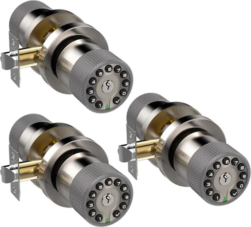Miniatura 8 de BOTHSTAR Pomo de Puerta con Teclado y Llave, Cerradura de Puerta sin Llave, Cerradura de Código, Llave de Puerta, Bloqueo Automático, Código de 50