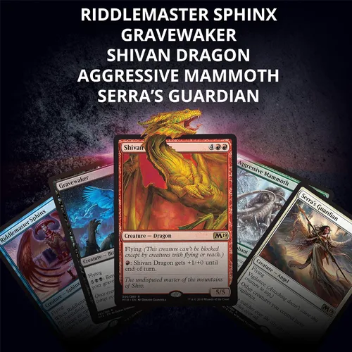 Miniatura 3 de Magic: The Gathering Core Set 2019 (M19) Kit para Construir Mazos 4 Paquetes de Refuerzo + 125 Tarjetas Accesorios