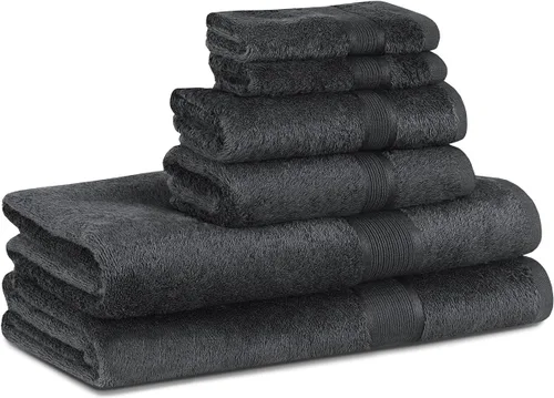 Miniatura 7 de Boston Linen Co. - Juego de 6 toallas de baño, 2 toallas de mano, 2 toallas de baño y 2 toallas faciales, 100% algodón de calidad hotelera, suave