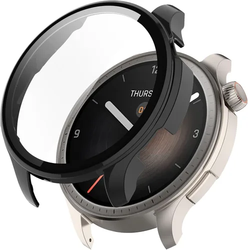 Miniatura 6 de Funda compatible con Amazfit Balance Frame PC funda protectora + película de vidrio templado para Amazfit Balance Smartwatch protectores de pantalla