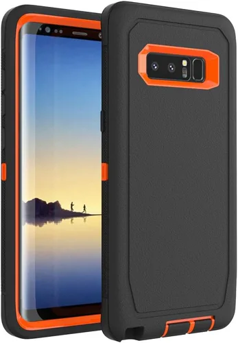 Miniatura 39 de Funda para Galaxy S21, Funda Resistente de Grado Militar Resistente a los Golpes y a Prueba de Caídas para Samsung Galaxy S21, Negro+Naranja Negro
