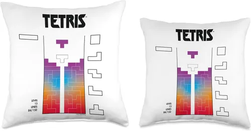 Miniatura 3 de Tetris Color Fade Game Art - Almohada de 16 x 16 pulgadas, multicolor