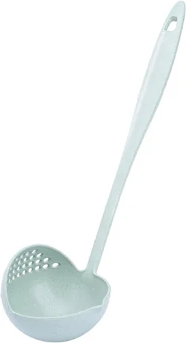 Miniatura 5 de Cuchara de sopa de paja de trigo 2 1 Cucharas de gachas de mango largo Cucharas de sopa Laddle Suministros de cocina Cuchara de paja de trigo