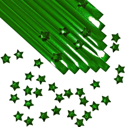Miniatura 16 de 100-Strips Gold Foil Paper Strips for Making Origami Stars, Lucky Stars, Puff Stars. Reflective Mirror Shiny Paper Strips, 1 x 24 inch. (BIG Gold)