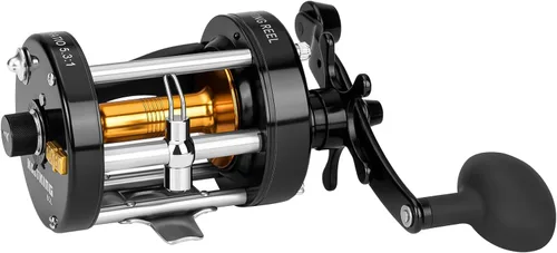 KastKing Rover Round Baitcasting Fishing Reel, Perfect Conventional Reel for Catfish, Salmon/Steelhead, Striper Bass and Inshore Saltwater Fishing