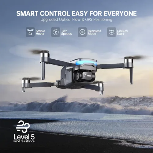 Miniatura 4 de Drones GPS con cámara para adultos 4K, menos de 8.78 oz, 45 minutos de vuelo, motor sin escobillas, luz, seguimiento automático, toque volar y volar