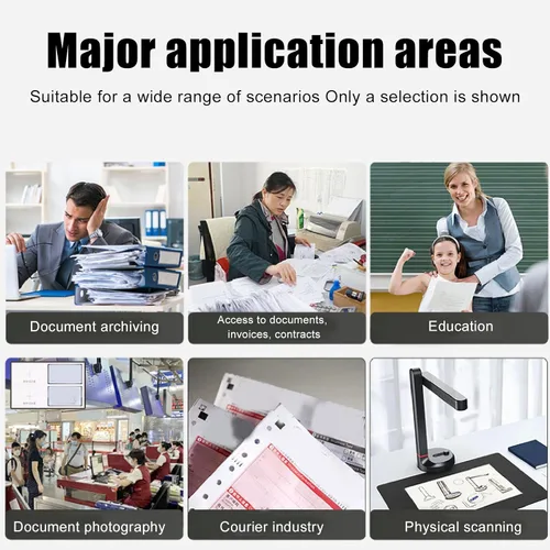Miniatura 9 de Cámara de documentos USB, cámara web de documentos 4K Ultra 16MP con ángulo ajustable, enfoque manual automático, ajuste de brillo para aprendizaje