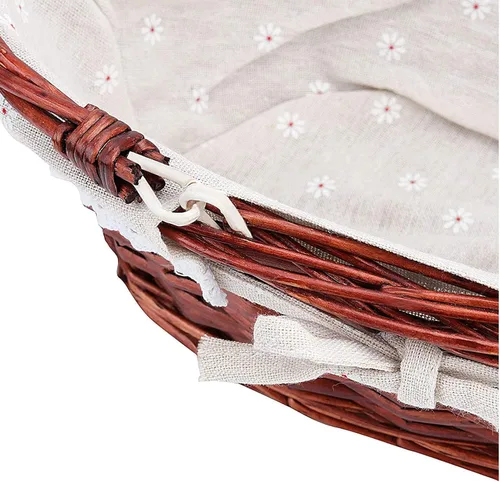 Miniatura 3 de 2 cestas pequeñas de mimbre para picnic, cesta tejida de sauce marrón, cesta de frutas de Pascua, decoración de fiesta de boda, cesta de servir