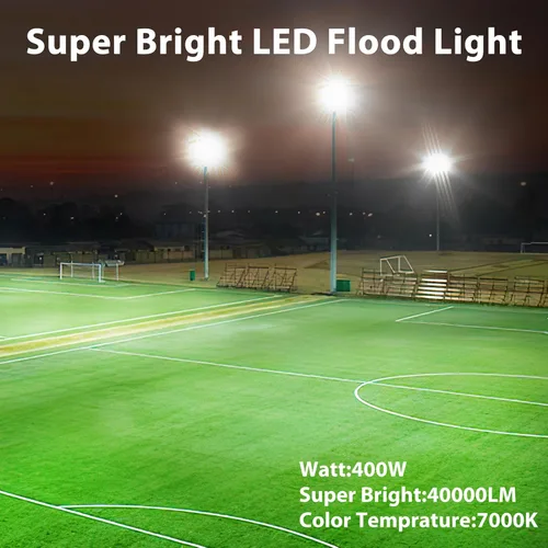 Miniatura 2 de ISKYDRAW Luces de estadio de 400 W, 1 paquete de 85-265 V 40000 lm, luces LED superbrillantes, 7000 K, luz diurna, IP67, luces de seguridad