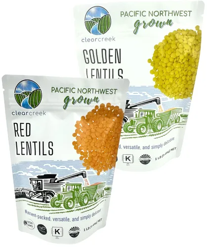 Miniatura 13 de CLEAR CREEK Lentejas Rojas Certificadas Sin Residuos de Glifosato 4 LB Sin OGM Kosher Veganas