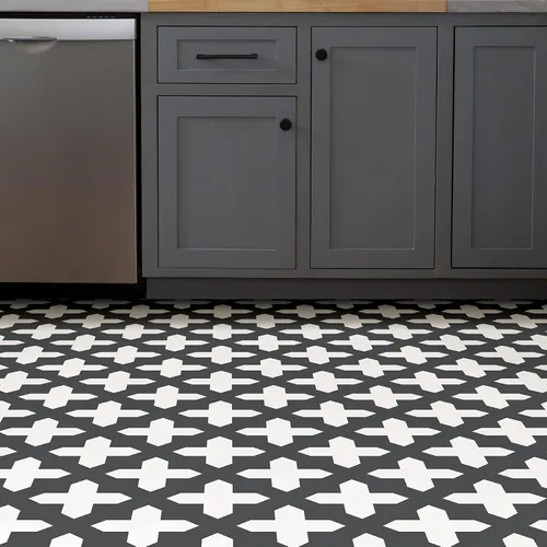 Miniatura 7 de FloorPops FP3308 Nordic Peel & Stick - Azulejos para piso, color negro