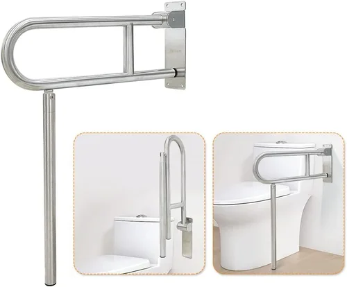 Barras de agarre abatibles para baño, barras de agarre para discapacitados, barras de seguridad para ducha, barra de agarre para bañera de ancianos,