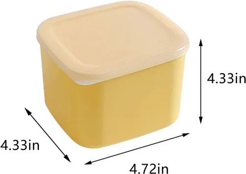 Miniatura 2 de Recipiente de queso en rodajas para refrigerador, recipientes de almacenamiento de queso de plástico con tapas, bloque de mantequilla, recipiente