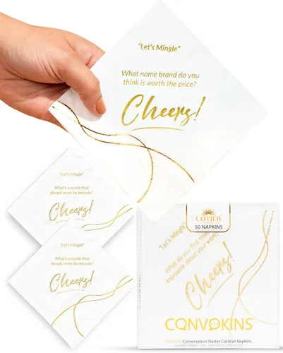 Miniatura 9 de COTIER - Paquete de 20 servilletas de inicio de conversación de Navidad, servilletas de papel de 3 capas de alta calidad con diseño de lámina