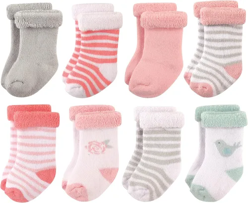 Miniatura 102 de Hudson Baby - Calcetines de algodón para bebés recién nacidos y Terry para niñas bebés