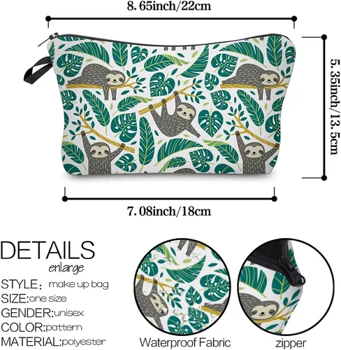Miniatura 2 de Bolsa de maquillaje de viaje pequeña, bolsa de aseo adorable, espaciosa, resistente al agua, bolsa de cosméticos, organizador de accesorios, regalo