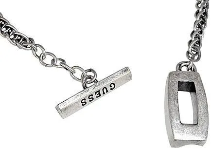 Miniatura 2 de Collar - Cadena de eslabones de trigo de la marca GUESS con cierre de palanca - #5410180, Metal