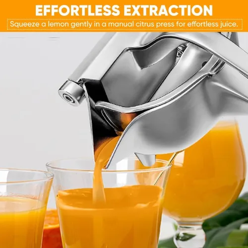 Miniatura 7 de Exprimidor manual, exprimidor de presión manual para una extracción eficiente de jugo, prensa de cítricos de aleación de aluminio para limón