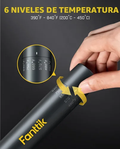 Miniatura 5 de Kit de soldador Fanttik T1 Max, soldador inalámbrico, calentamiento rápido de 7 segundos (390°F-840℉), auto-descanso, 4 puntas de soldadura