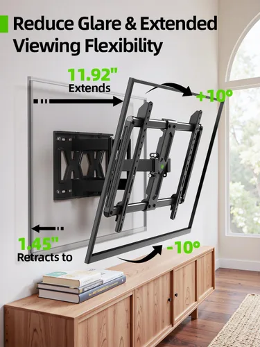 Miniatura 3 de USX MOUNT - Soporte de pared ultradelgado para TV para la mayoría de televisores de 37 a 90 pulgadas, soporte de pared para TV de movimiento
