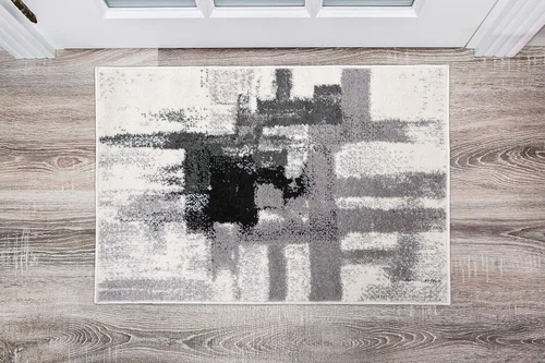 Miniatura 44 de Rugshop Alfombra Corredor Abstracta Contemporánea Negra — No Desprende Pelusa para Pasillo, Entrada y Cocina 2' x 7
