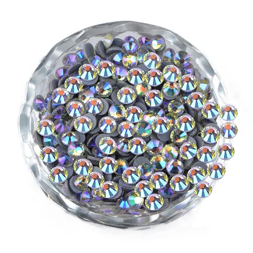 Miniatura 23 de LPBeads 10000 unidades de diamantes termoadhesivos SS6 amatista con parte trasera plana, gemas de diamantes de imitación de cristal redondas
