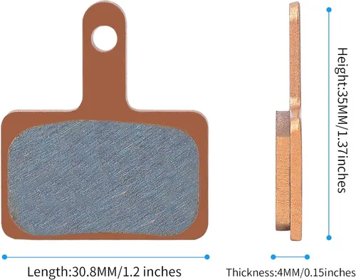 Miniatura 8 de 4 pares de pastillas de freno de metal sinterizado para bicicleta MTB, pastillas de freno para scooter eléctrico, pastillas de freno de bicicleta