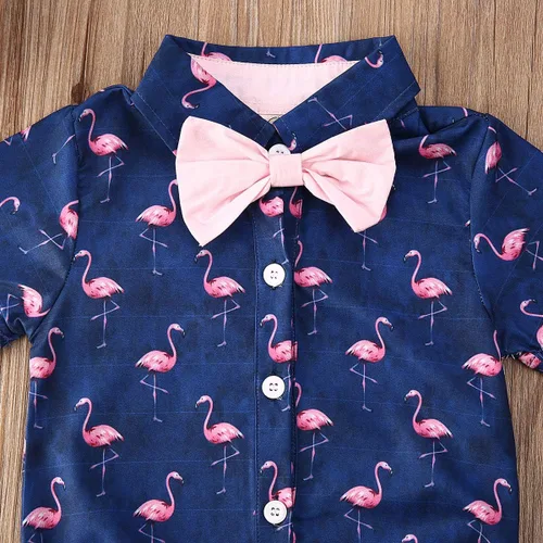 Miniatura 2 de Bagilaanoe Mameluco formal de manga corta para bebés y niños, ropa de caballero de una pieza, 3-24 meses