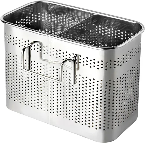Miniatura 2 de Soporte para utensilios de cocina de acero inoxidable (cuadrado mediano) para palillos para lavavajillas