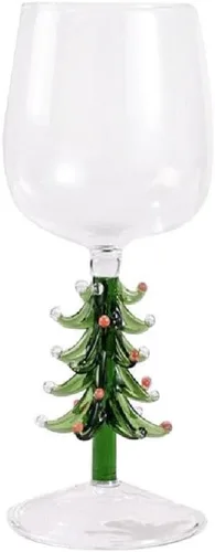 Miniatura 11 de Vaso de vidrio 3D con figura de árbol de Navidad en el interior, sin tallo, para vino, agua, leche, copa de vidrio, copa de árbol de Navidad