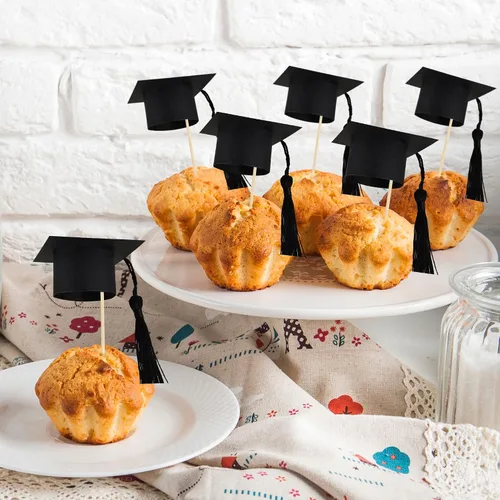 Miniatura 5 de Gyufise 1 decoración de pastel So Proud of You Black Glitter 2026 Decoración de pastel de fiesta de graduación You Did It, decoración de pastel