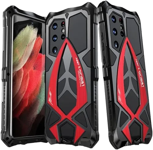 Armor Funda para Teléfono para Samsung Galaxy S22 Ultra Protección contra Caídas de Grado Militar Cubierta S22Ultra 5G Parachoques de Metal Híbrido
