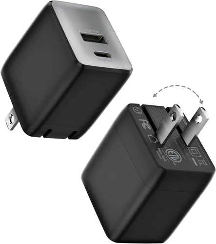 Miniatura 10 de Cargador de Carga Rápida wegear USB C, Cargador Nano GaN de 30 W de Doble Puerto con Enchufe Plegable para iPhone Serie 16/15, iPad, Galaxy S24 Negro
