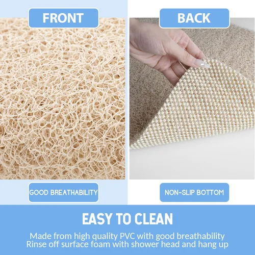 Miniatura 135 de Hargiis - Tapete antideslizante de secado rápido para tina y ducha, tapete exfoliante para pies, para baño, cocina u hotel, beige, 24 x 16 pulgadas