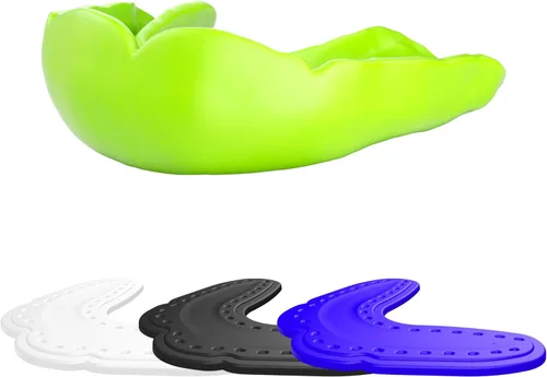 Miniatura 8 de Shock Doctor Protector bucal delgado de 0.094 in. Microfit para fútbol, hockey, lacrosse, béisbol, softbol, baloncesto y más. Jóvenes y adultos.