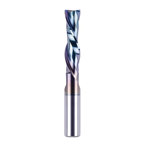 SpeTool Broca de Router Espiral de Corte Descendente Vástago de 1/2" Extra Larga de 4 pulgadas con Recubrimiento de Vida Útil Extrema de la