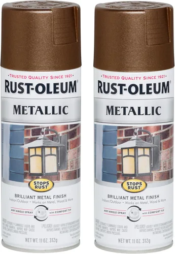 Miniatura 34 de Rust-Oleum 313142 Stops Rust Pintura en Aerosol Metálica, 11 onzas, Bronce Champán