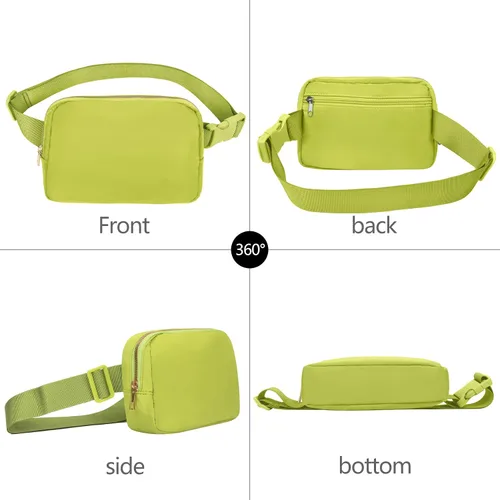 Miniatura 95 de Riñonera cruzada para mujeres y hombres, bolsa para cinturón para senderismo con correa ajustable, riñonera para correr, entrenamiento, deportes