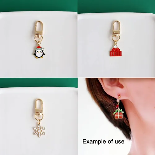 Miniatura 6 de Julie Wang Alloy Pendant for Halloween Thanksgiving Christmas Valentine’s Day Gifts Jewelry Making - Pumpkin, Maple Leaf, Snowflake, Heart Charms