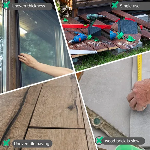 Miniatura 3 de Konohan 300 piezas de calzas planas de plástico estructurales para nivelación, 3/64, 5/64, 1/8, 5/32, 3/16, 1/4, verde, negro, blanco, gris, azul