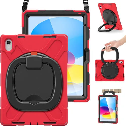 Miniatura 10 de BRAECN Funda para iPad (A16) de 11ª/10ª generación de 11 pulgadas/10.9 pulgadas 2025/2022, funda de silicona resistente con protector de pantalla