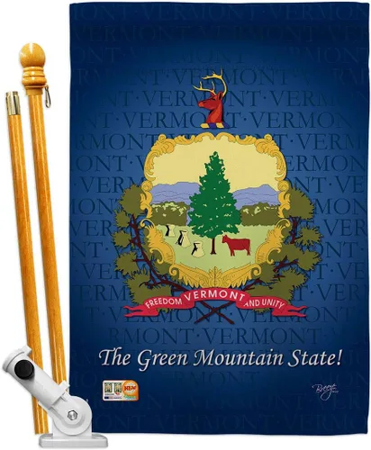 Miniatura 6 de Bandera de Estados Vermont House Regional Estados Unidos Territorios Americanos República País Particular Área Pequeña Decorativa Patio Banner Hecho