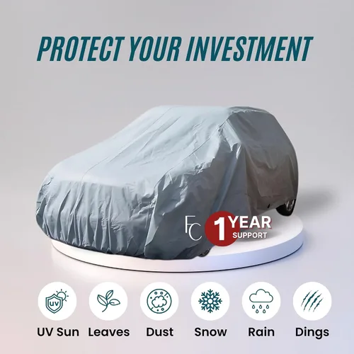 Miniatura 3 de Formosa Covers Funda pequeña para automóvil compatible con Mini Cooper Fiat 500, evita daños por clima UV mientras almacena hasta 158 pulgadas
