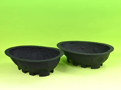 Miniatura 8 de Molde de silicona para postres, juego de 2 moldes para huevos de luna para trufas, tartas de queso, chocolate, mousse, cupcakes, flexible