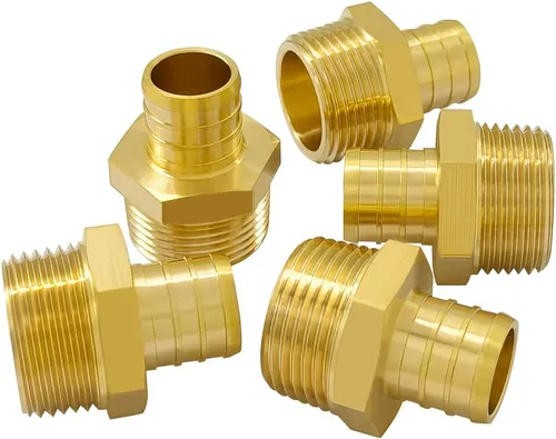 Miniatura 8 de Hooshing Paquete de 5 adaptadores macho Pex de 1/2 pulgada x 1/2 pulgada NPT de latón