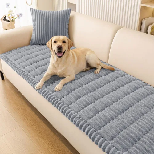Miniatura 14 de Smiry Funda de Sofá para Perros Lavable, Fundas de Sofá para Mascotas Antideslizantes y Peludas para Sofá de 3 Cojines Apto para Mascotas, Protector