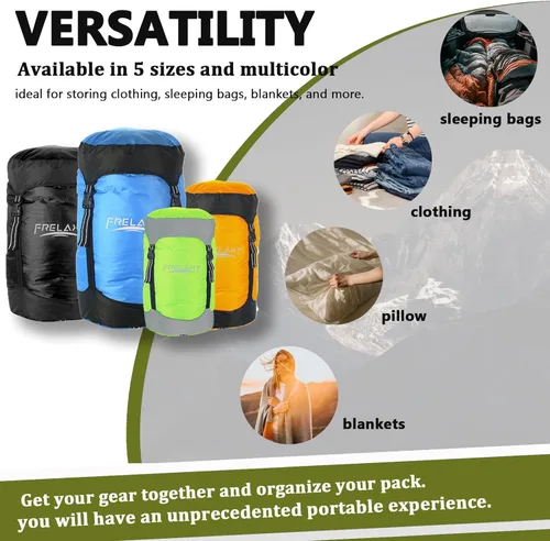 Miniatura 6 de Frelaxy - Bolsa de compresión con 40% más de almacenamiento, Saco de compresión de 11L/18L/30L/45L/52L, resistente al agua y ultra ligero para saco