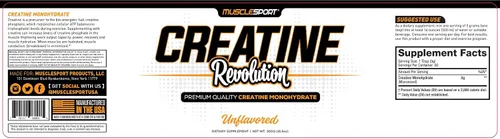Miniatura 2 de Musclesport Monohidrato de creatina en polvo - monohidrato de creatina micronizada - energía, fuerza y resistencia - 10.58 oz, sin sabor